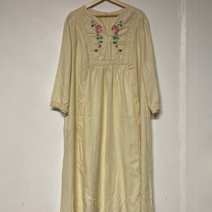 Beautiful vintage Dela-Ann embroidered cotton maxi peasant dress‎